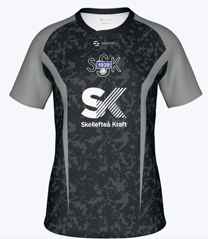 Placeholder text — away jersey study in monochrome camouflage texture.